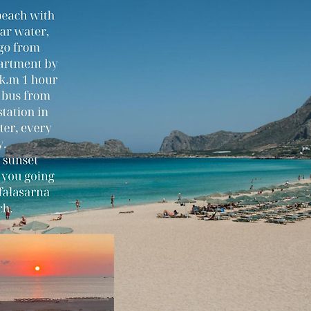 Center Manolia Dream 3 Bedroom Apartment 100M Away From The Beach Ханя Екстериор снимка