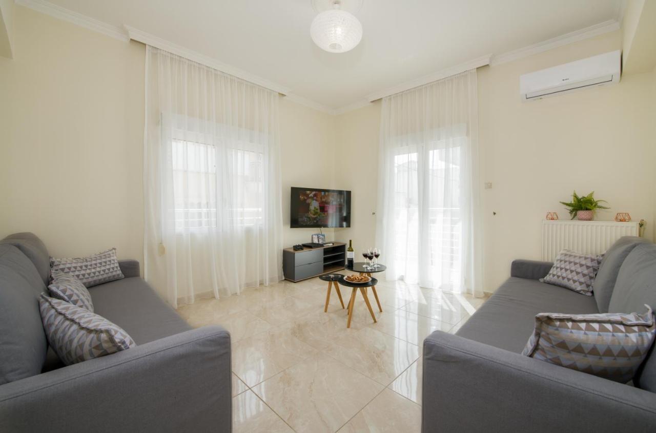 Center Manolia Dream 3 Bedroom Apartment 100M Away From The Beach Ханя Екстериор снимка